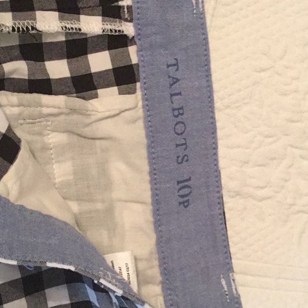 Black and white checked shorts from Talbots